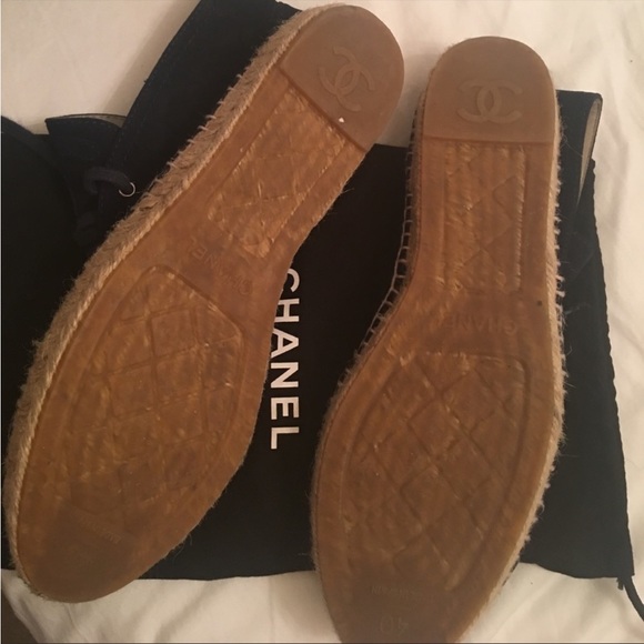 CHANEL Navy Suede Espadrilles - Picture 6 of 6